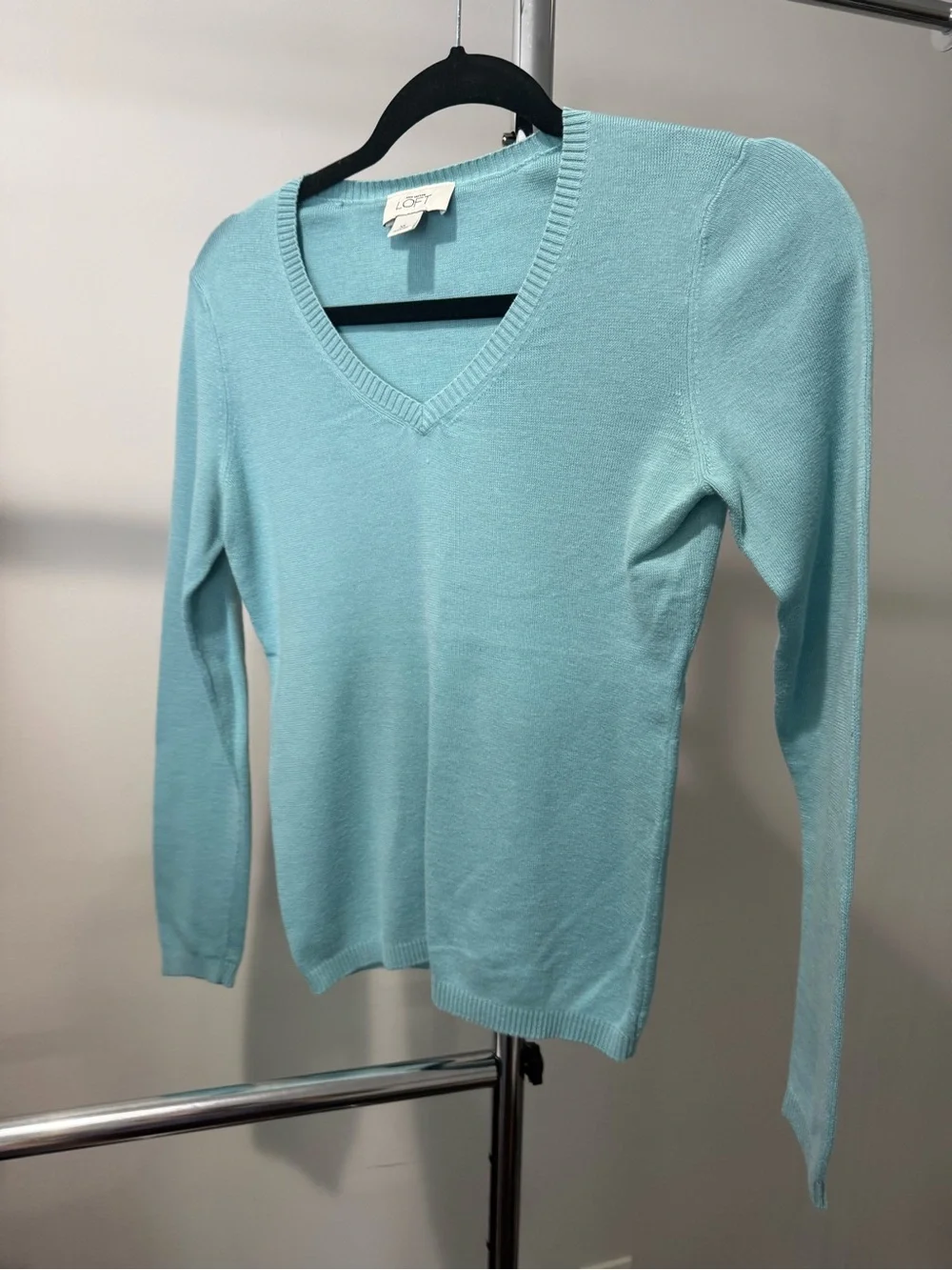 LOFT Sky Blue V-Neck Women's Sweater